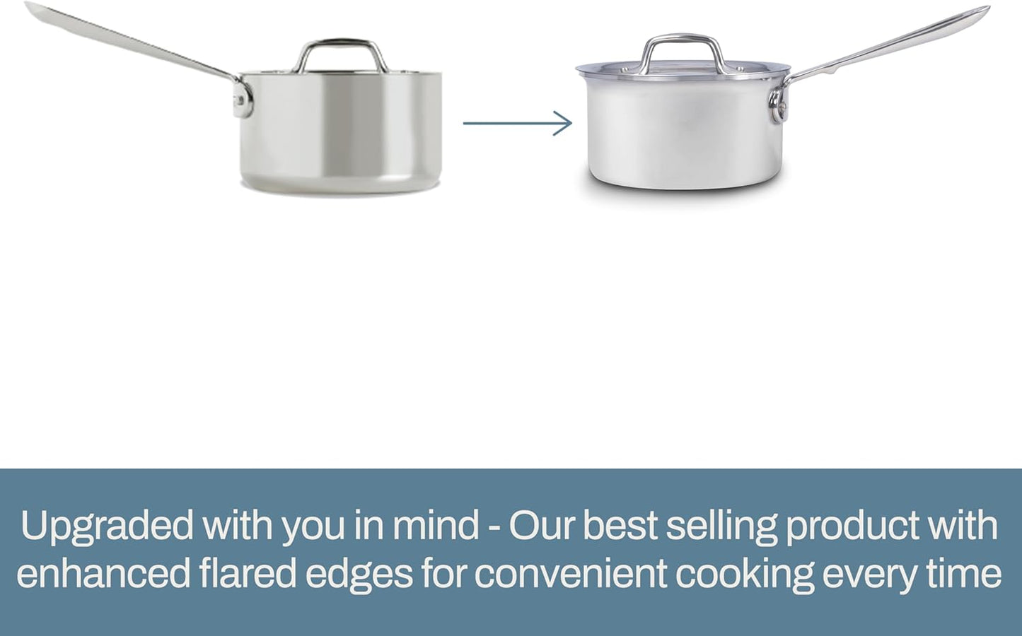 All-Clad D3 Stainless Steel Cookware Set - 10-Piece Pots and Pans Set, Induction, Oven Broiler Safe 600F - Includes Frying Pans, Saucepan, Sauté-Pan, Stockpot, Professional Cookware - Stainless Steel