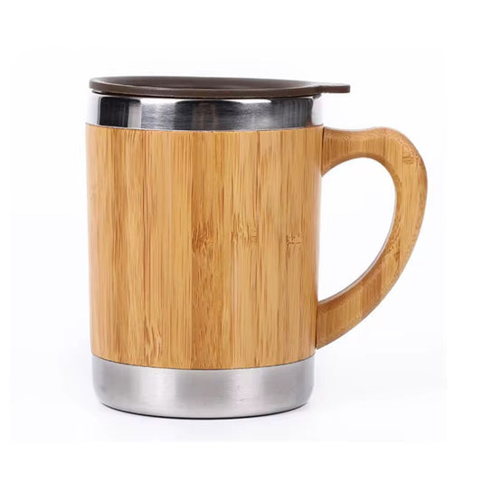 Bamboo Insulated Cup | Eco-Friendly Reusable Cup with Custom Label