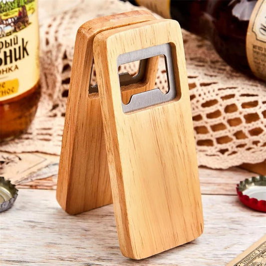 Wooden Bottle Opener - Free Custom Label for Gifting