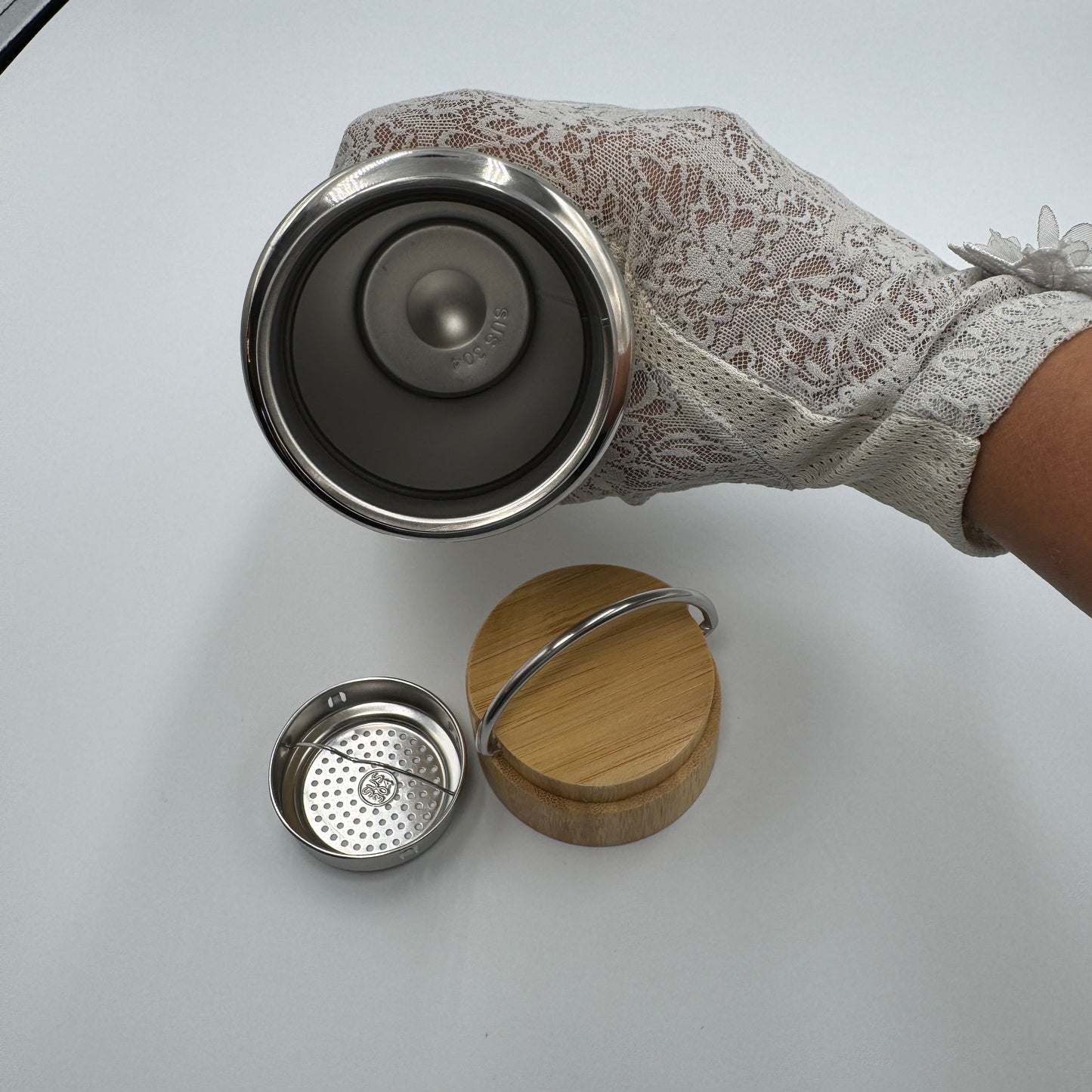 Bamboo Water Bottle with Infuser | Eco-Friendly Reusable Bottle with Custom Label