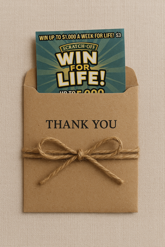 Lottery Ticket with a Personalized Card
