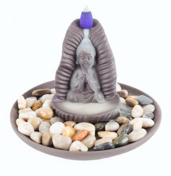 Pre-Order BACKFLOW BURNER BUDDHA SITTING ON A LEAF
