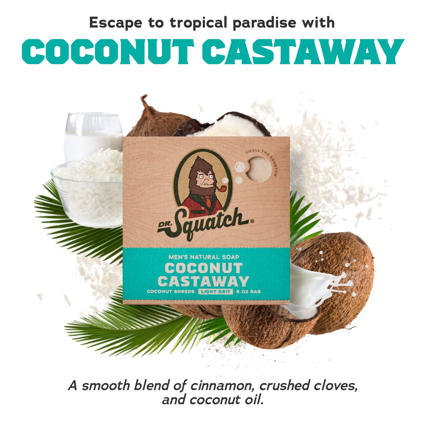 Dr. Squatch Natural Bar Soap for Men Variety Gift Set - Cold Process Soap No Harsh Chemicals - Rainforest Rapids, Coconut Castaway, Fresh Falls, Summer Citrus & Eucalyptus Greek Yogurt (5 oz, 5-Pack)