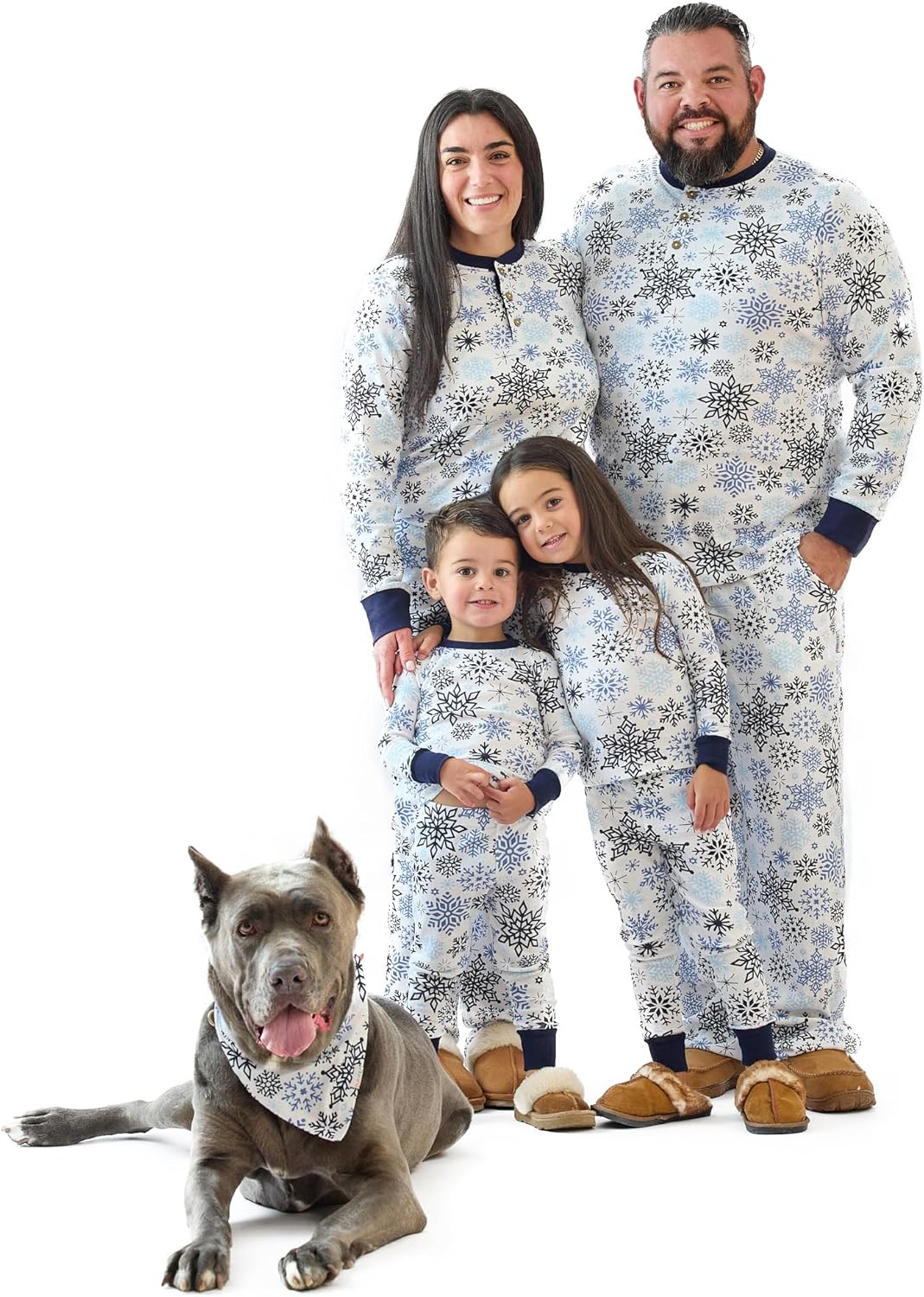 JAMIE Matching Family Jammies Holiday Pajamas 100% Organic Cotton PJs Adults, Kids, Toddlers, Baby, Pets