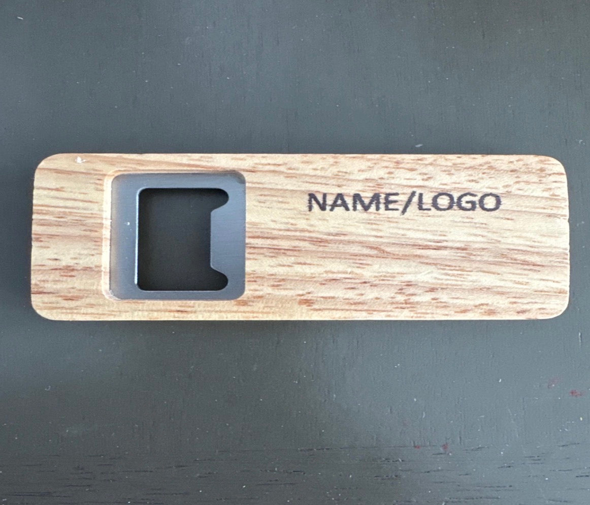 Wooden Bottle Opener - Free Custom Label for Gifting
