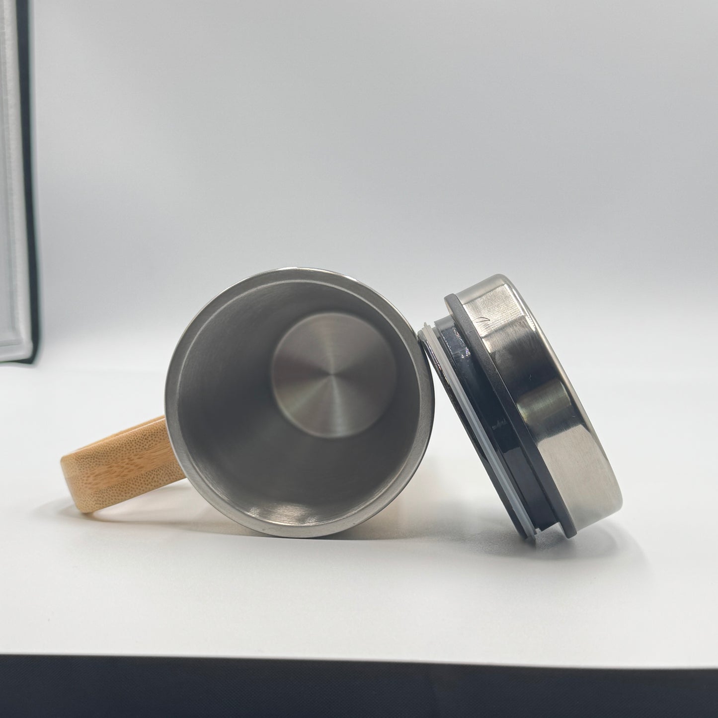 Bamboo Tumbler with Handle | Eco-Friendly Reusable Cup with Custom Label